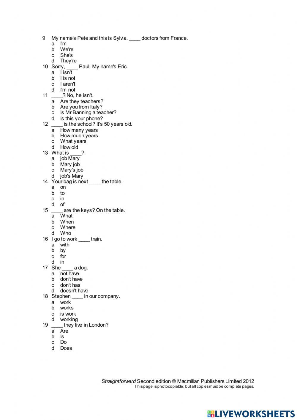 9th-to-11th-english-diagnostic-placement-test-online-exercise-for