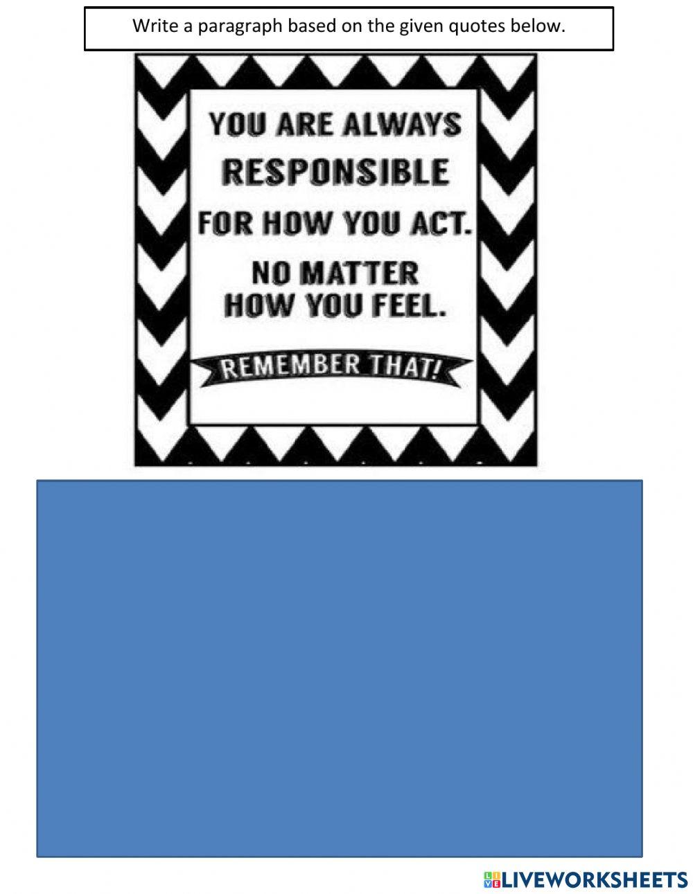 Thankful and responsible