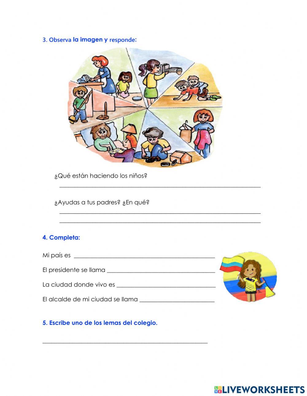 Ficha diagnóstica de sociales. 