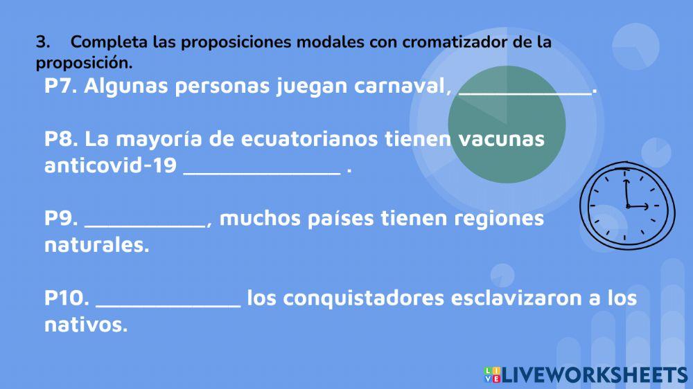 Cromatizadores en Proposición Modal