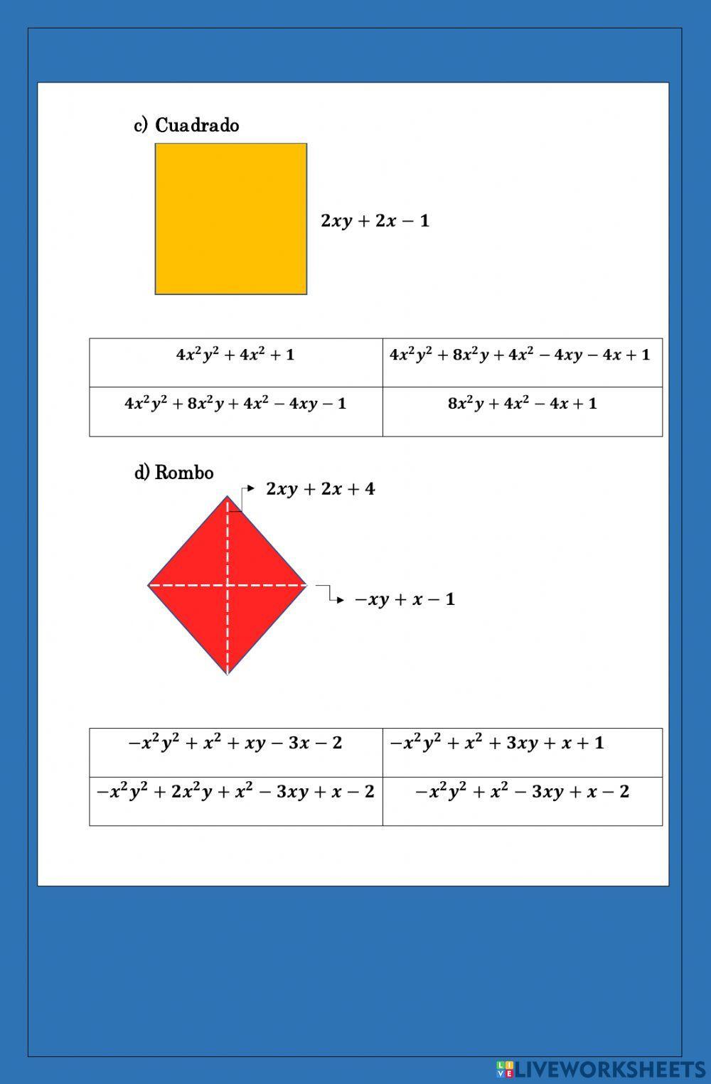 Multiplicación de trinomios por trinomios