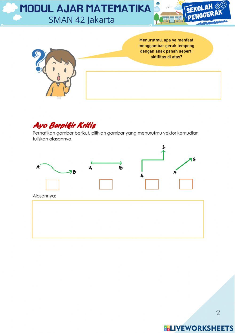 LKPD Vektor - Konsep Vektor