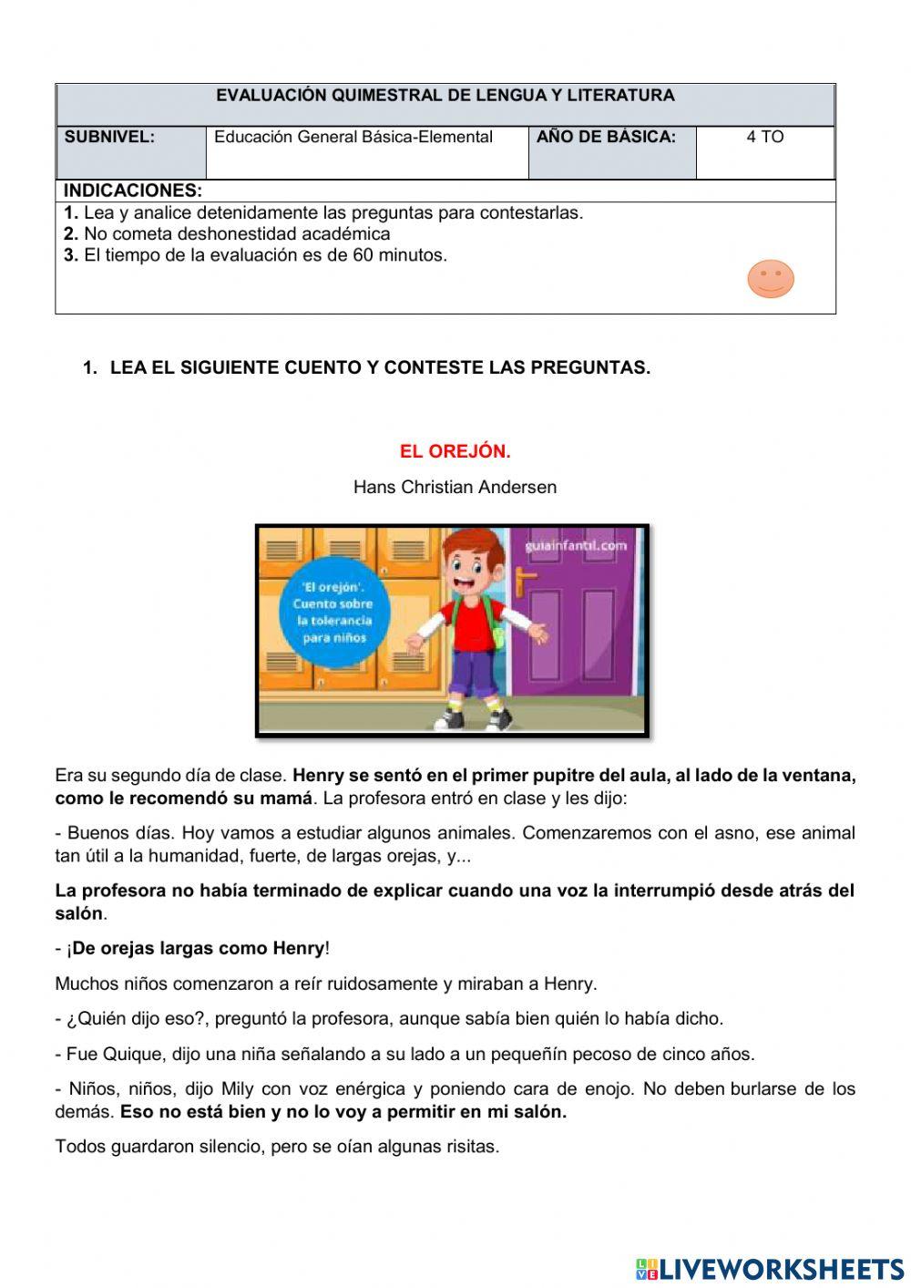 Evaluación de lenguaje