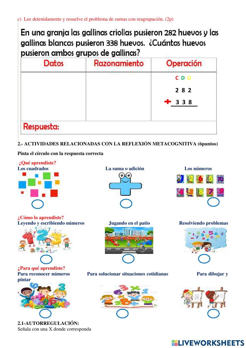 Evaluacion de matematicas