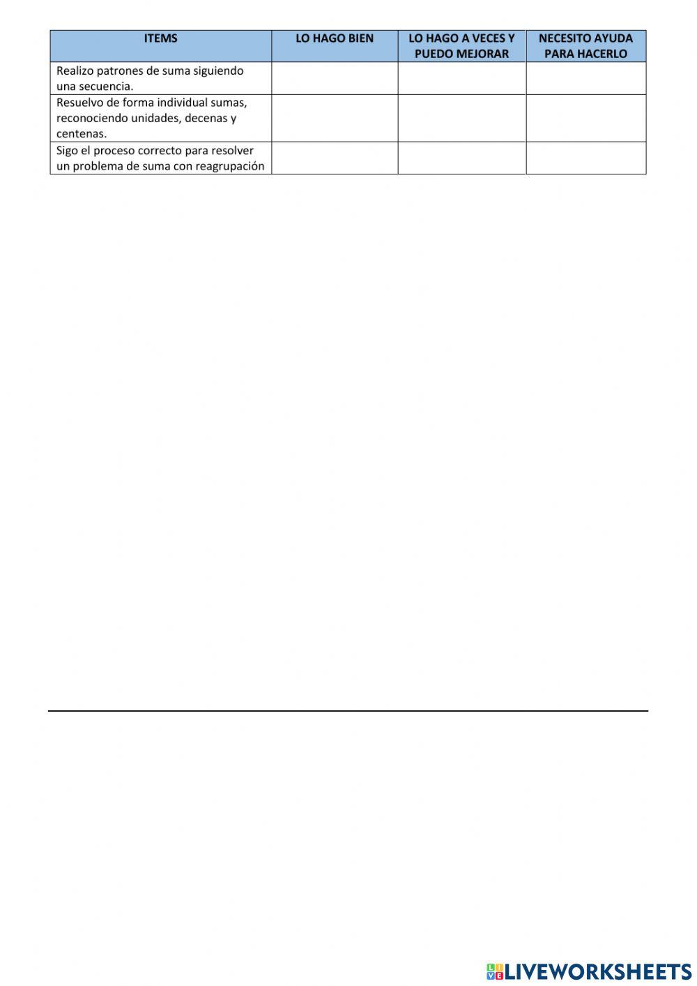 Evaluacion de matematicas