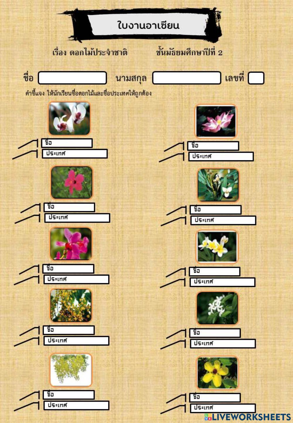 ดอกไม้ประจำชาติ