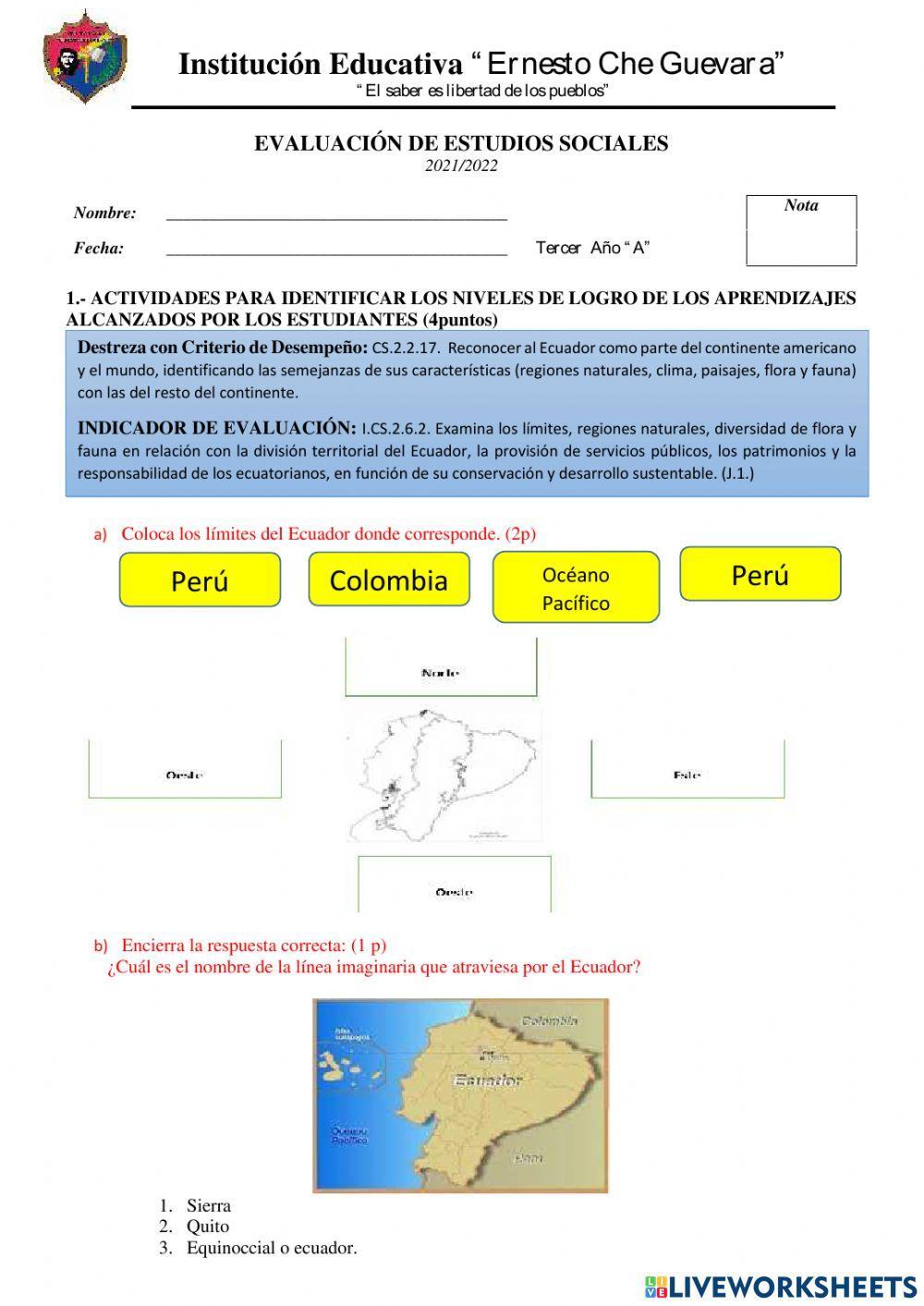 Evaluacion de estudios sociales