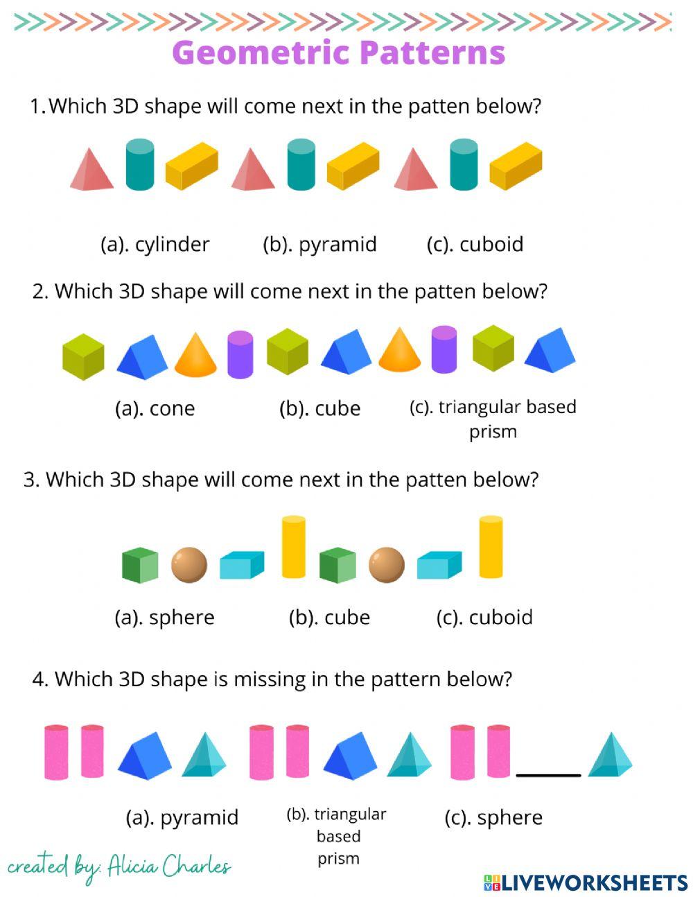 Geometric Pattern-3D Shapes