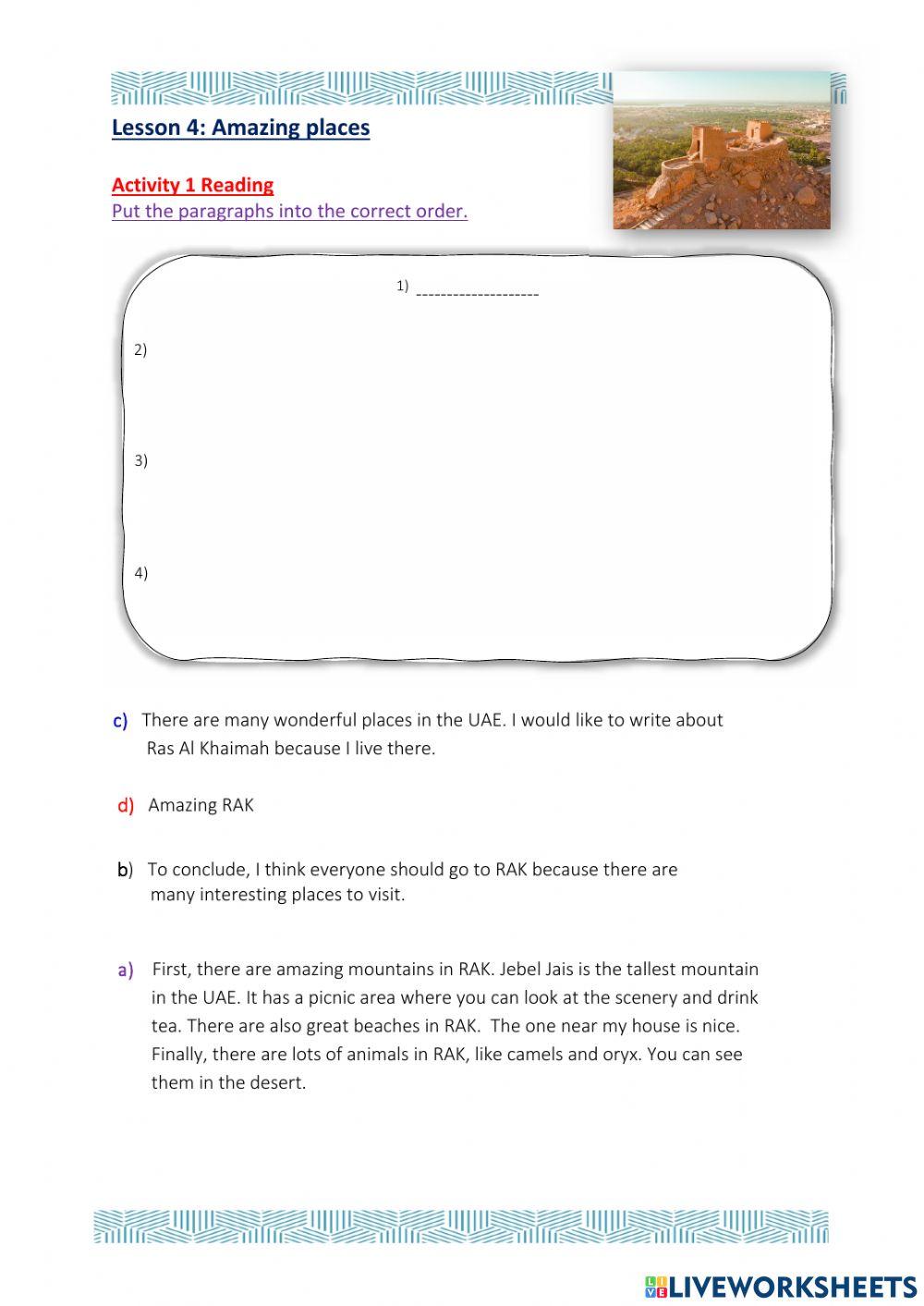 Access 8 - T2 - U6 - L4 - Act 1