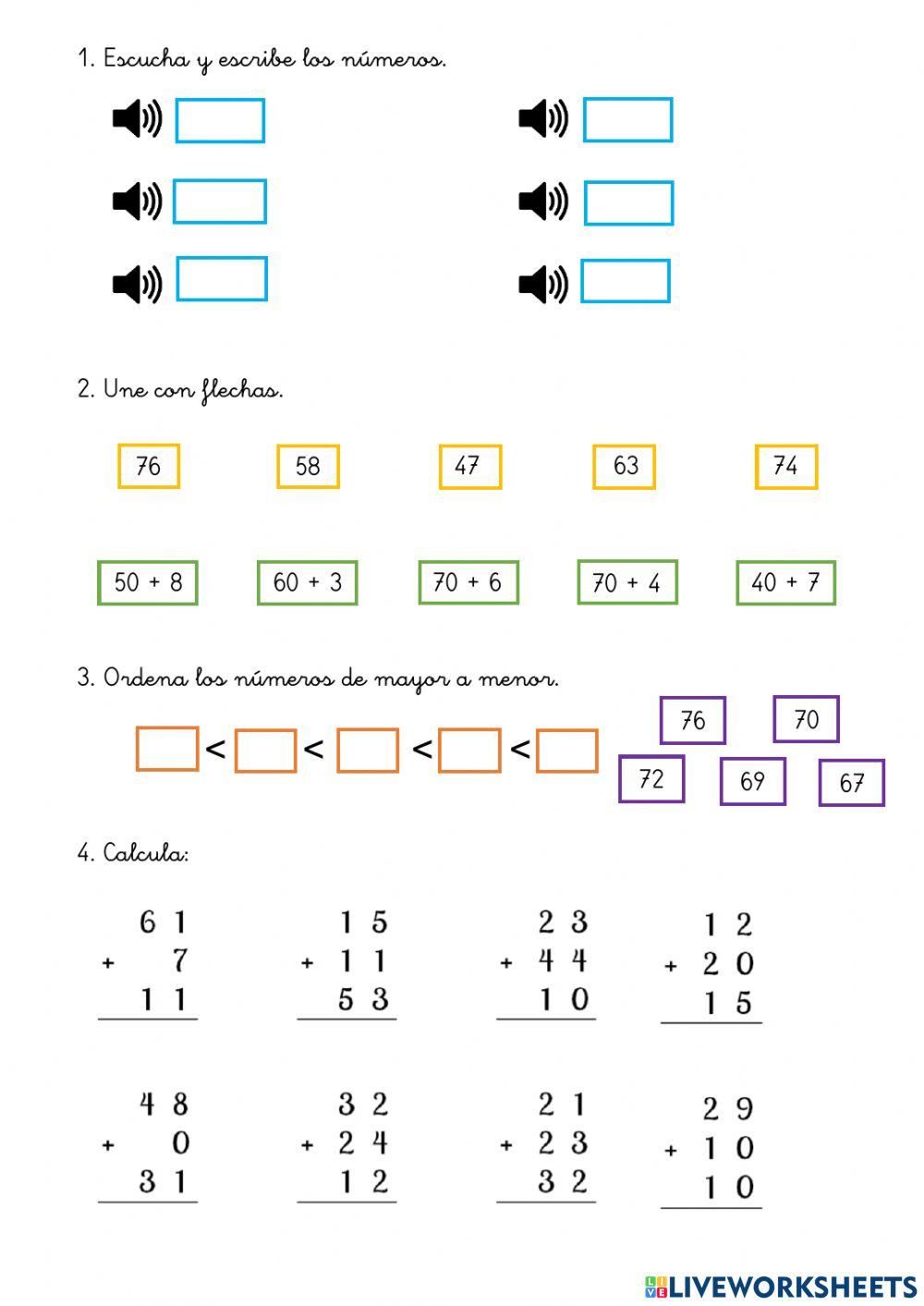 Matemáticas números