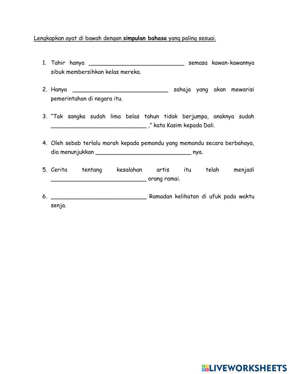 Simpulan Bahasa