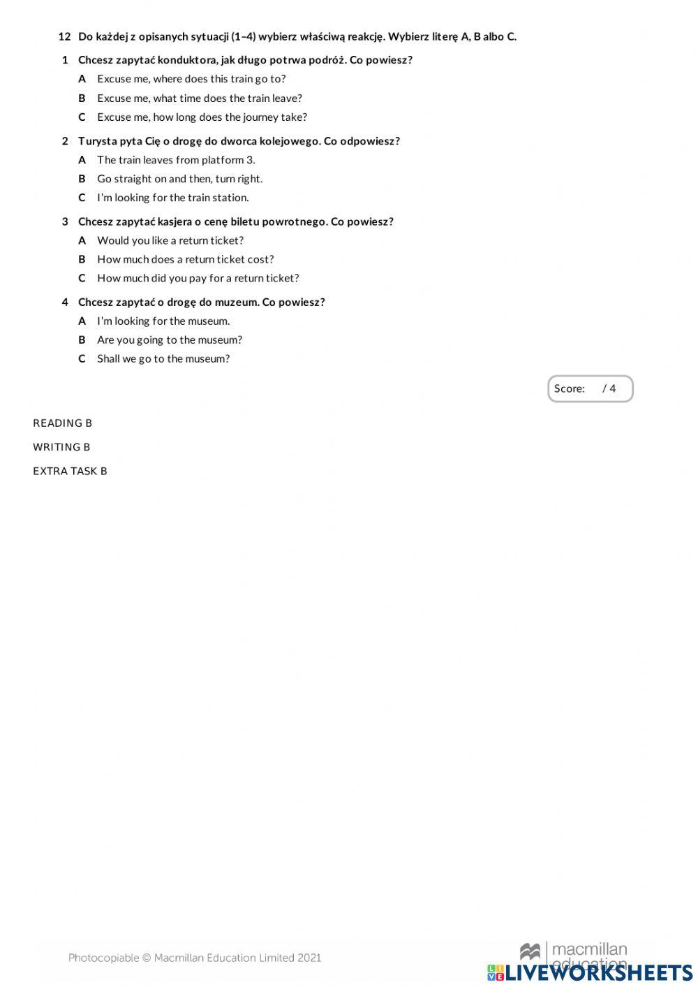 test 7.3a online exercise for | Live Worksheets
