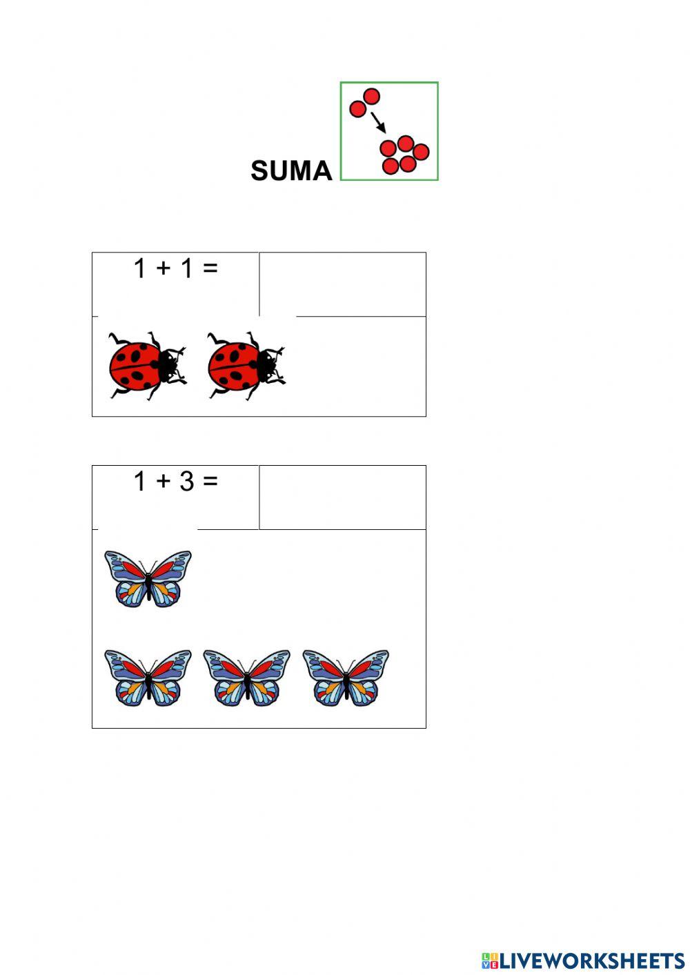 Sumes i restes amb insectes