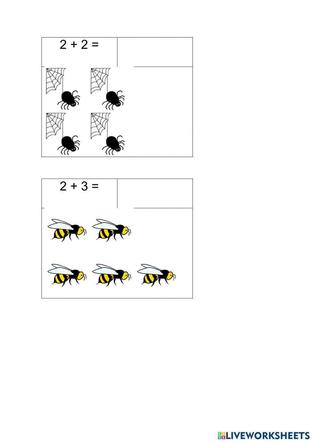 Sumes i restes amb insectes