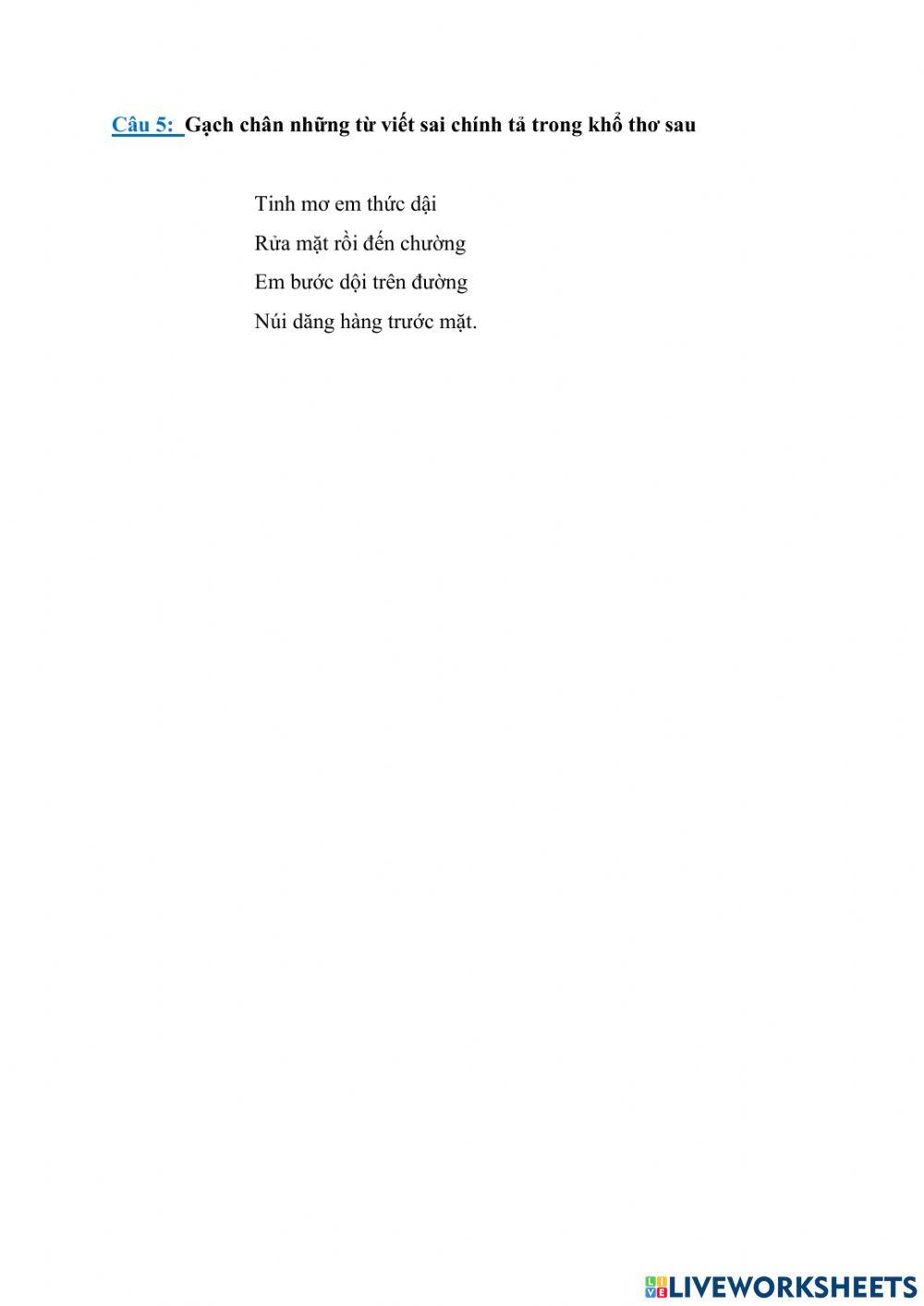 Phiếu bt cuối tuần môn tv 1 tuần 28