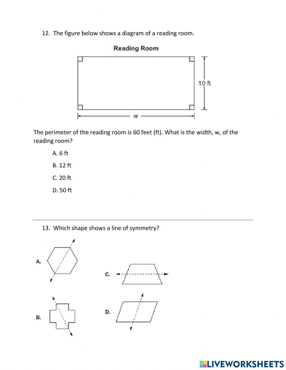 5th Grade Math assessment 