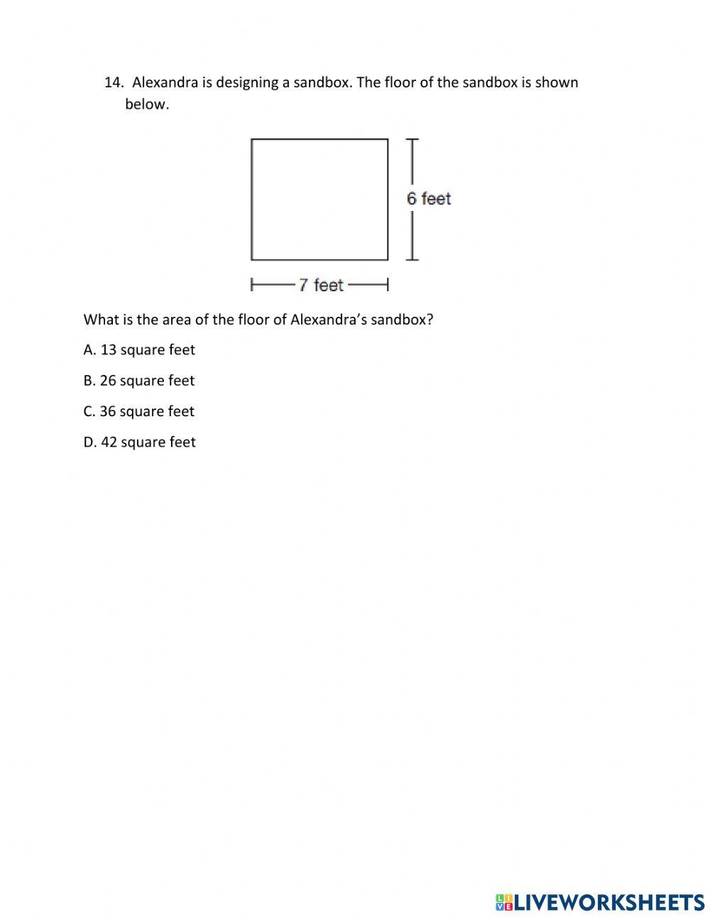5th Grade Math assessment 