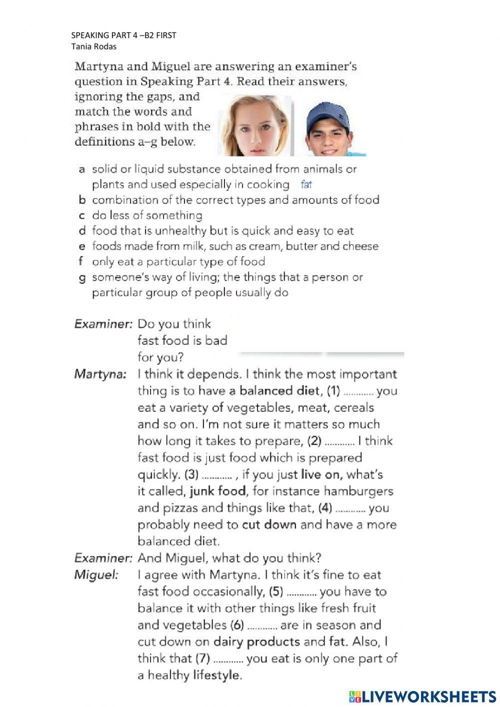 Speaking part 4 b2 first-fce