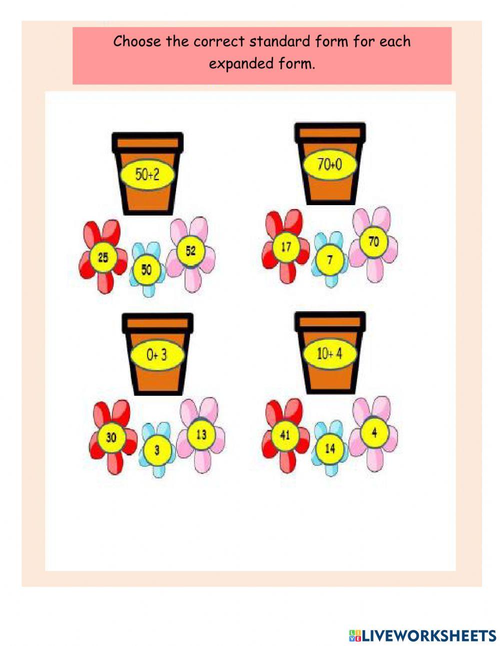 Expanded Form of 2-digits