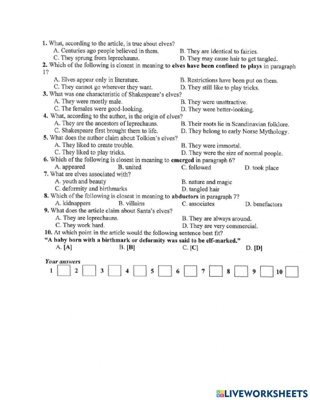 VNU-HCM High School for the Gifted Entrance Exam (2021-2022) - Reading