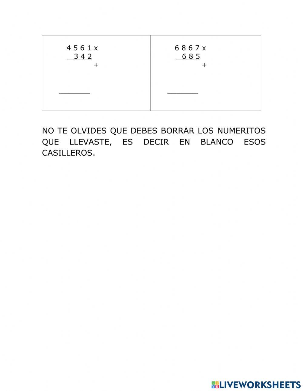 Multiplicaciones 1,2,3 cifras