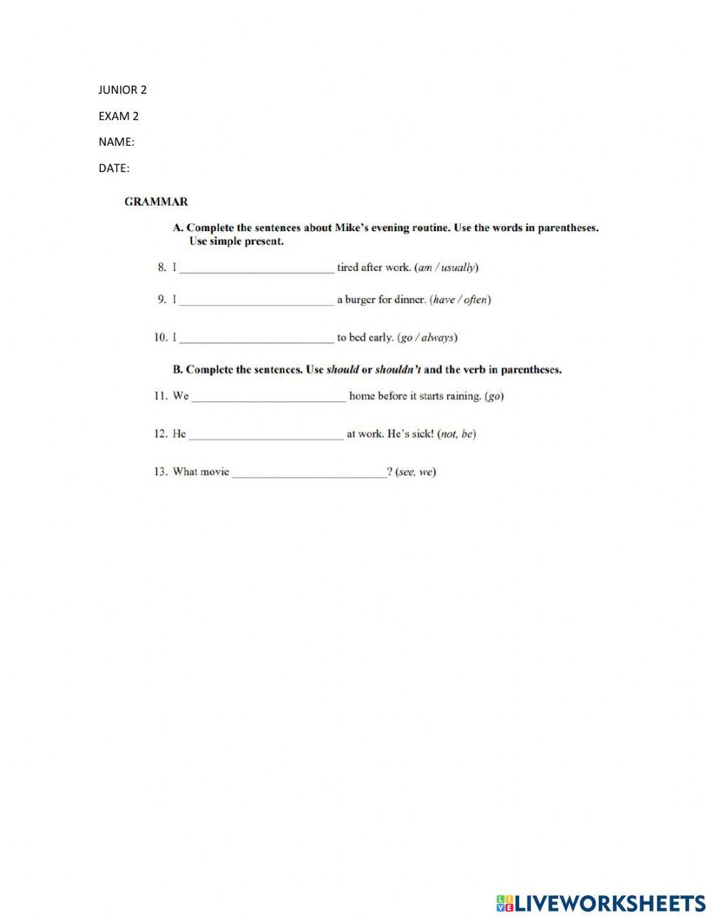 Adverbs of frequency