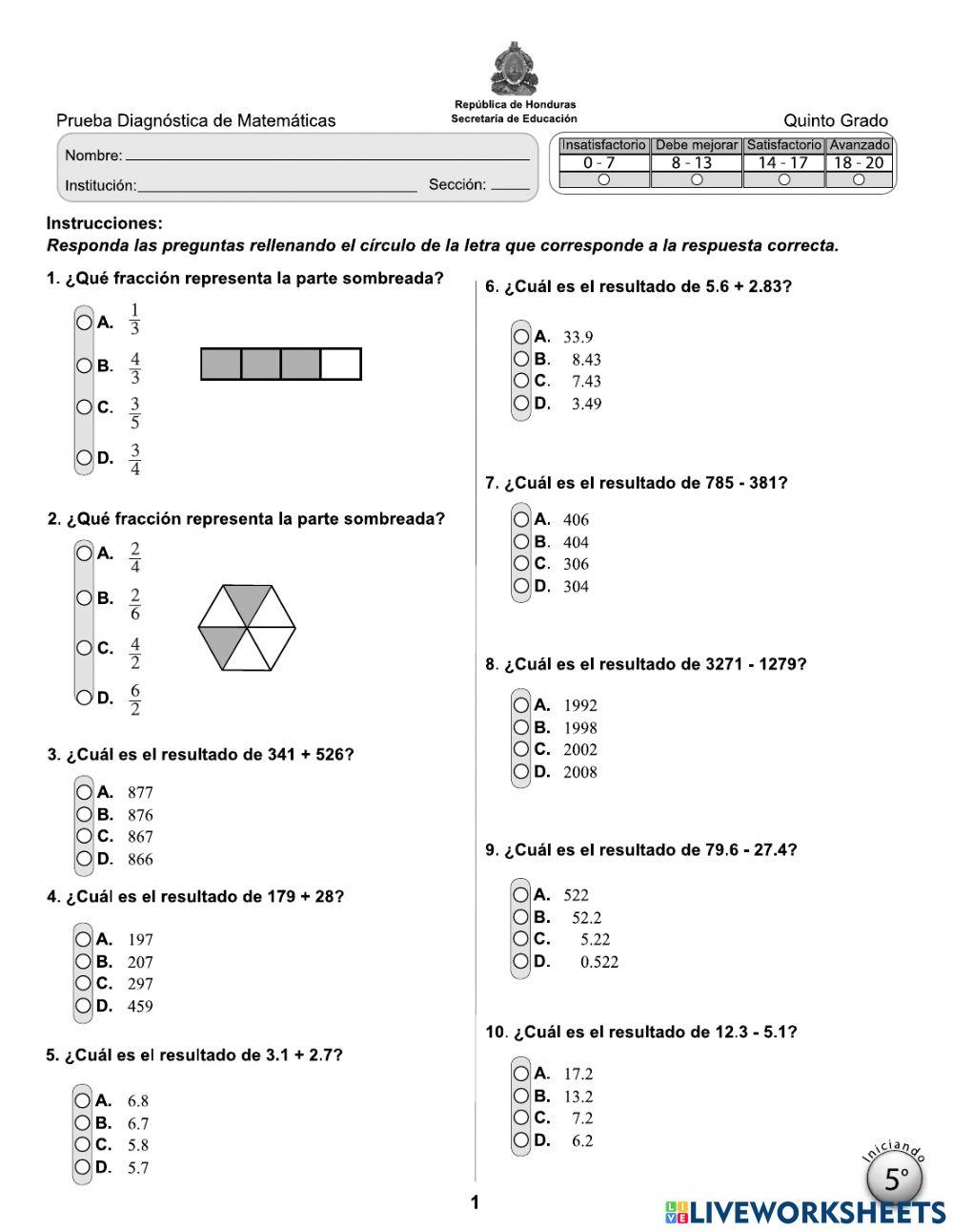 Prueba Diagnóstica