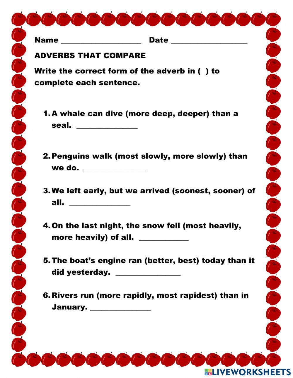 Adverbs That Compare