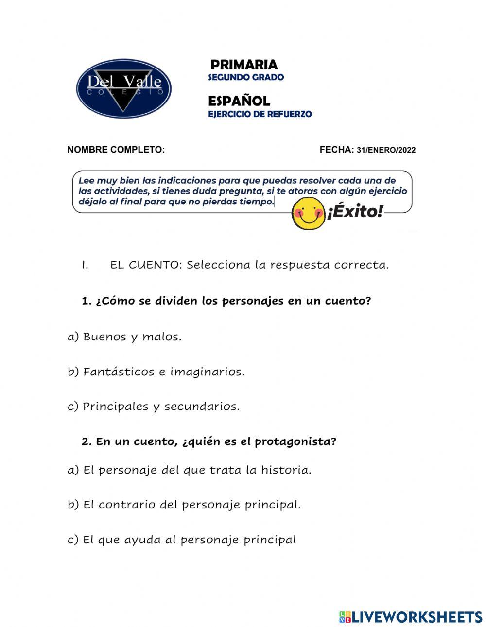 Examen Español Enero