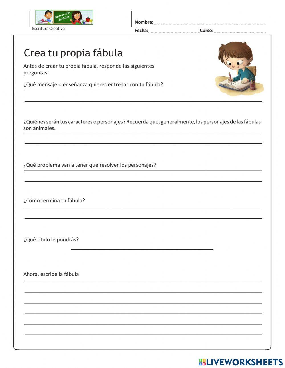 Escribe tu propia fábula