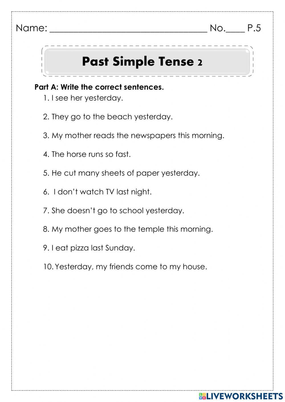 Past Simple Tense