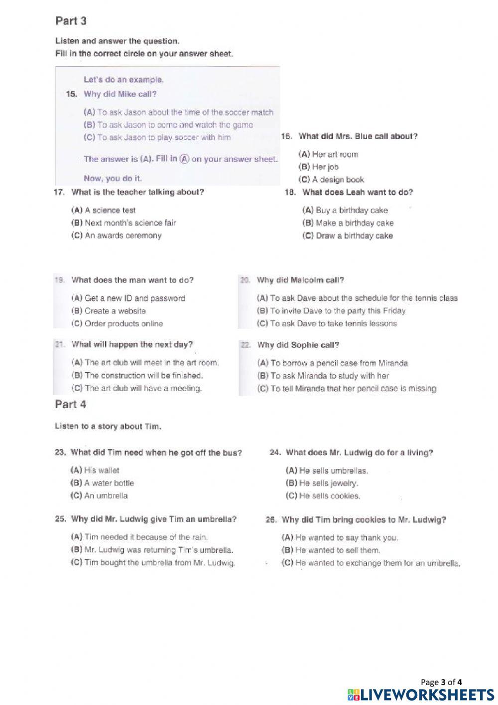 Teacher Jennifer TP S2PT2 Listening