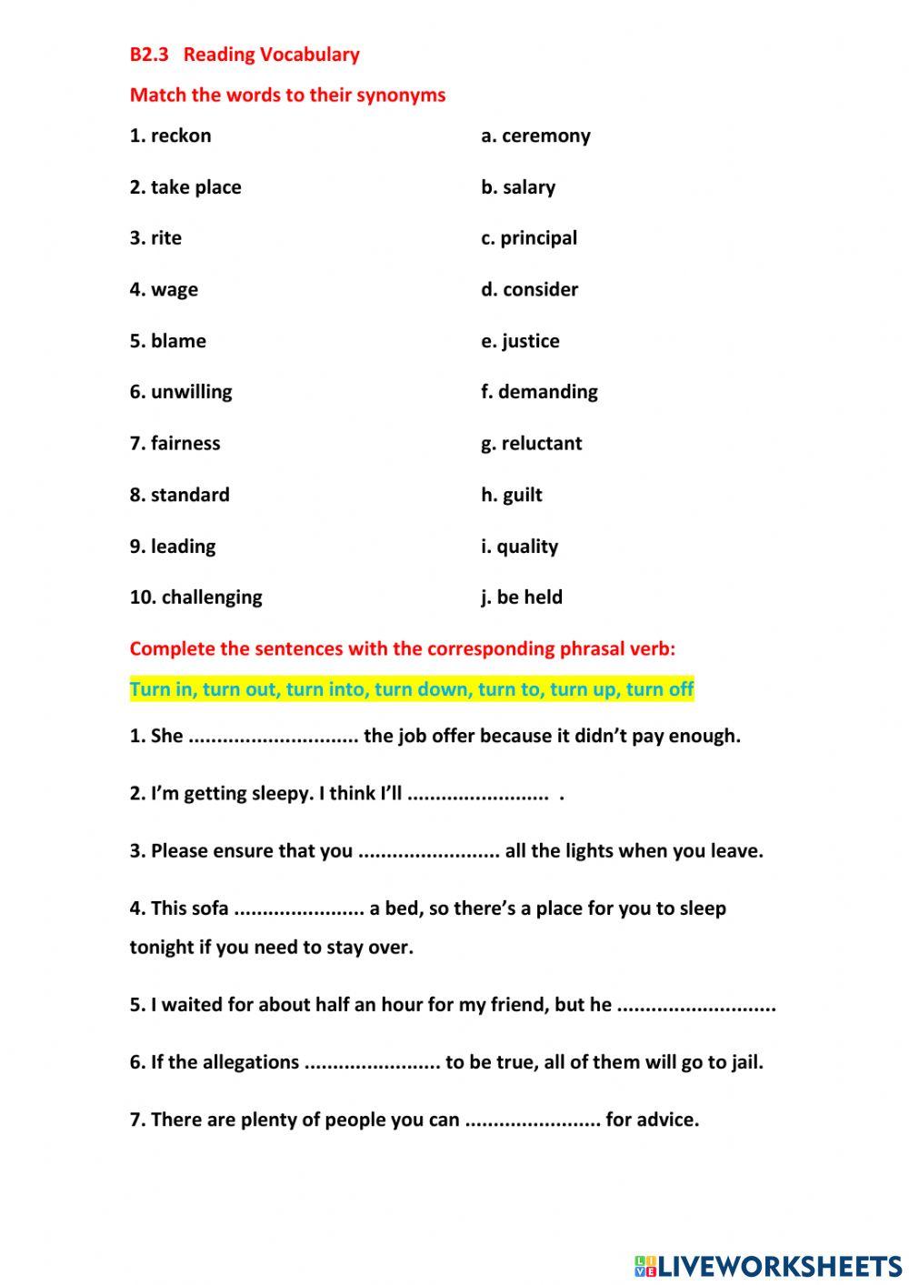 B2.3 Review Reading Unit 1