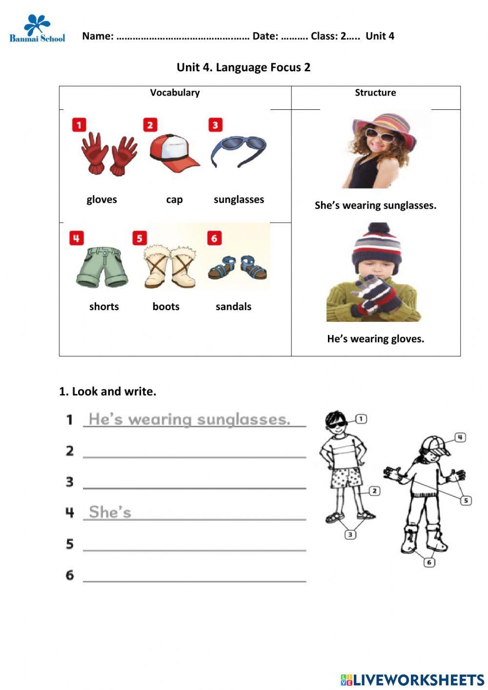 Unit 4. Language Focus 2