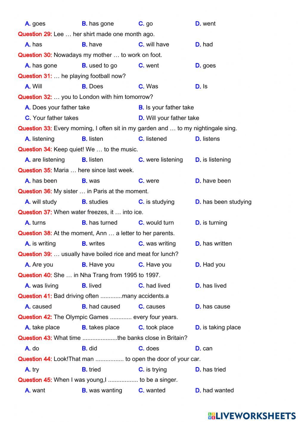 Thì của động từ phần 3