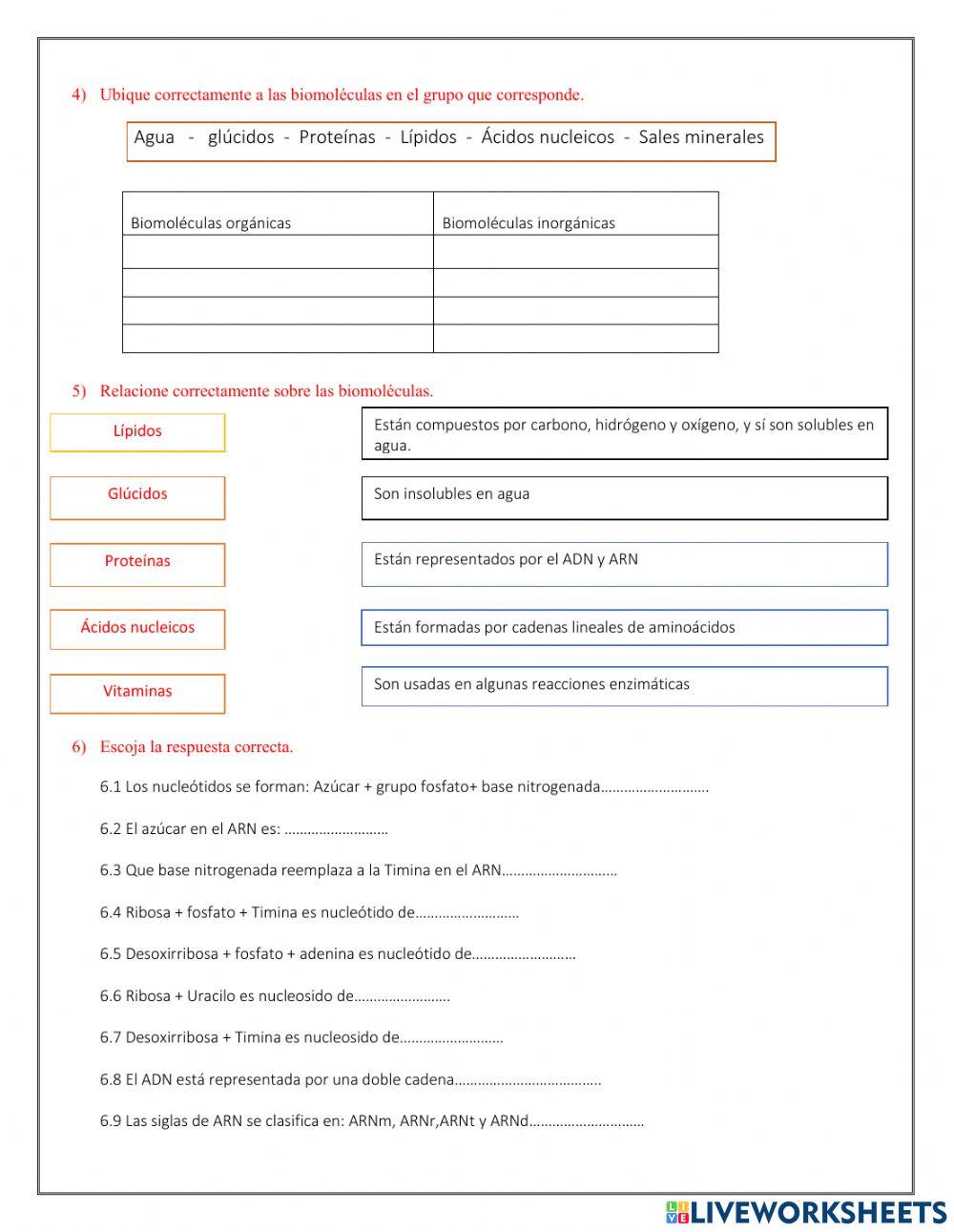 Evaluacion de biologia 1ero bgu