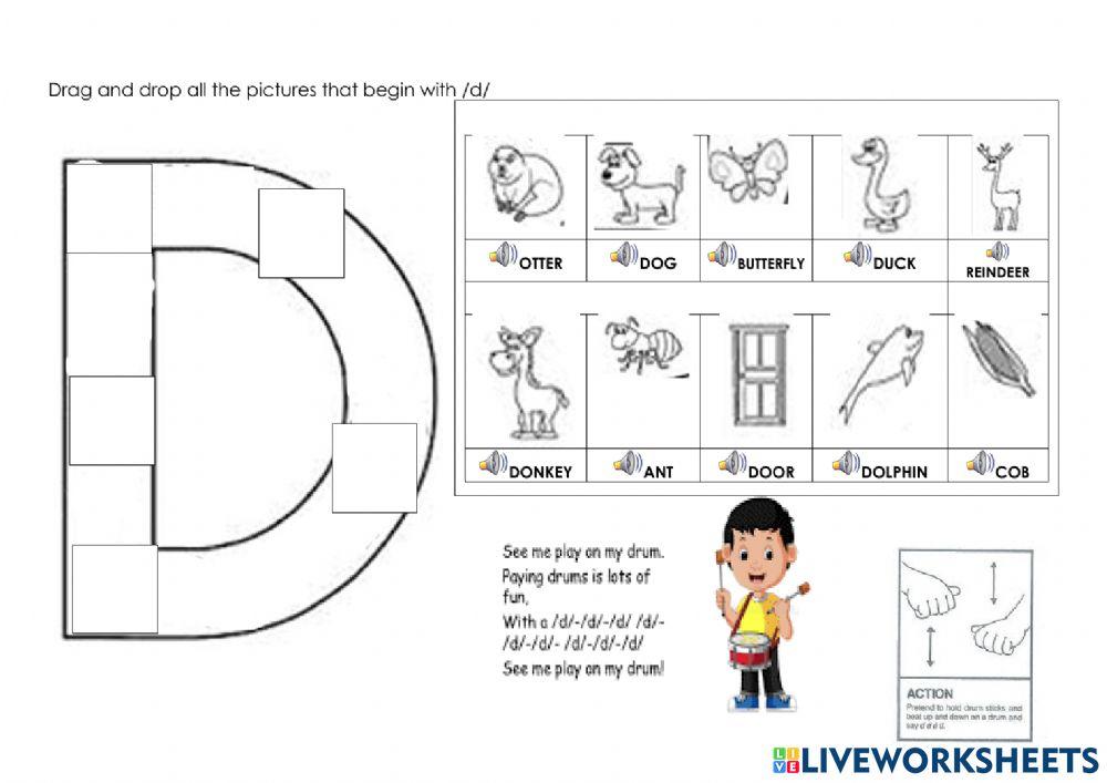 Jolly Phonics letter sound D