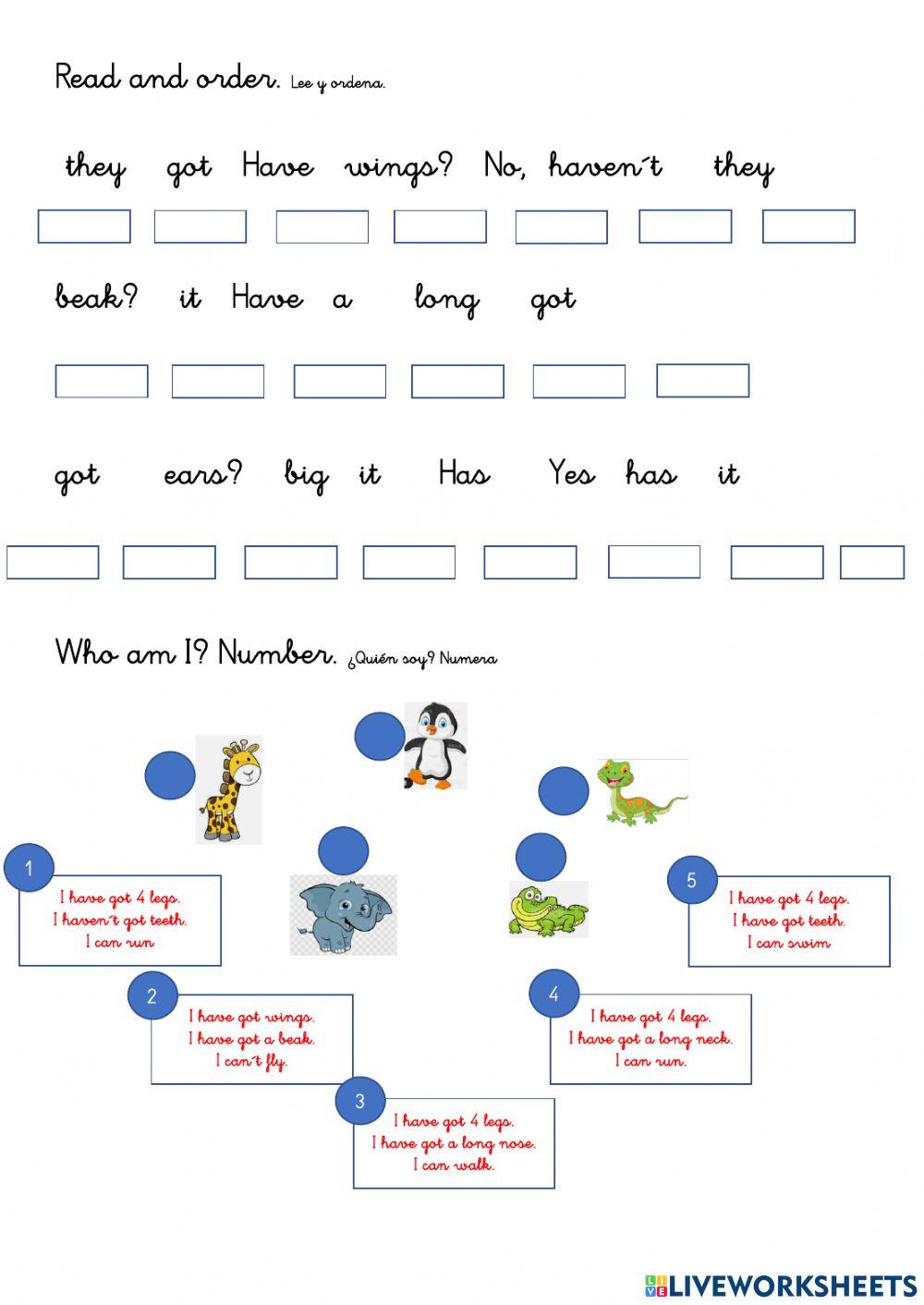 repaso tema 3 inglés 2º ep