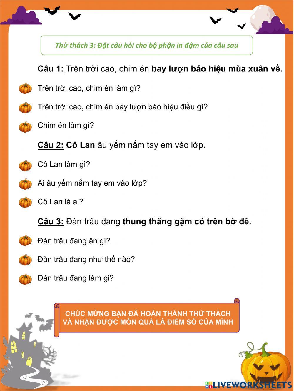 Phiếu bài tập cuối tuần (tuần 8)