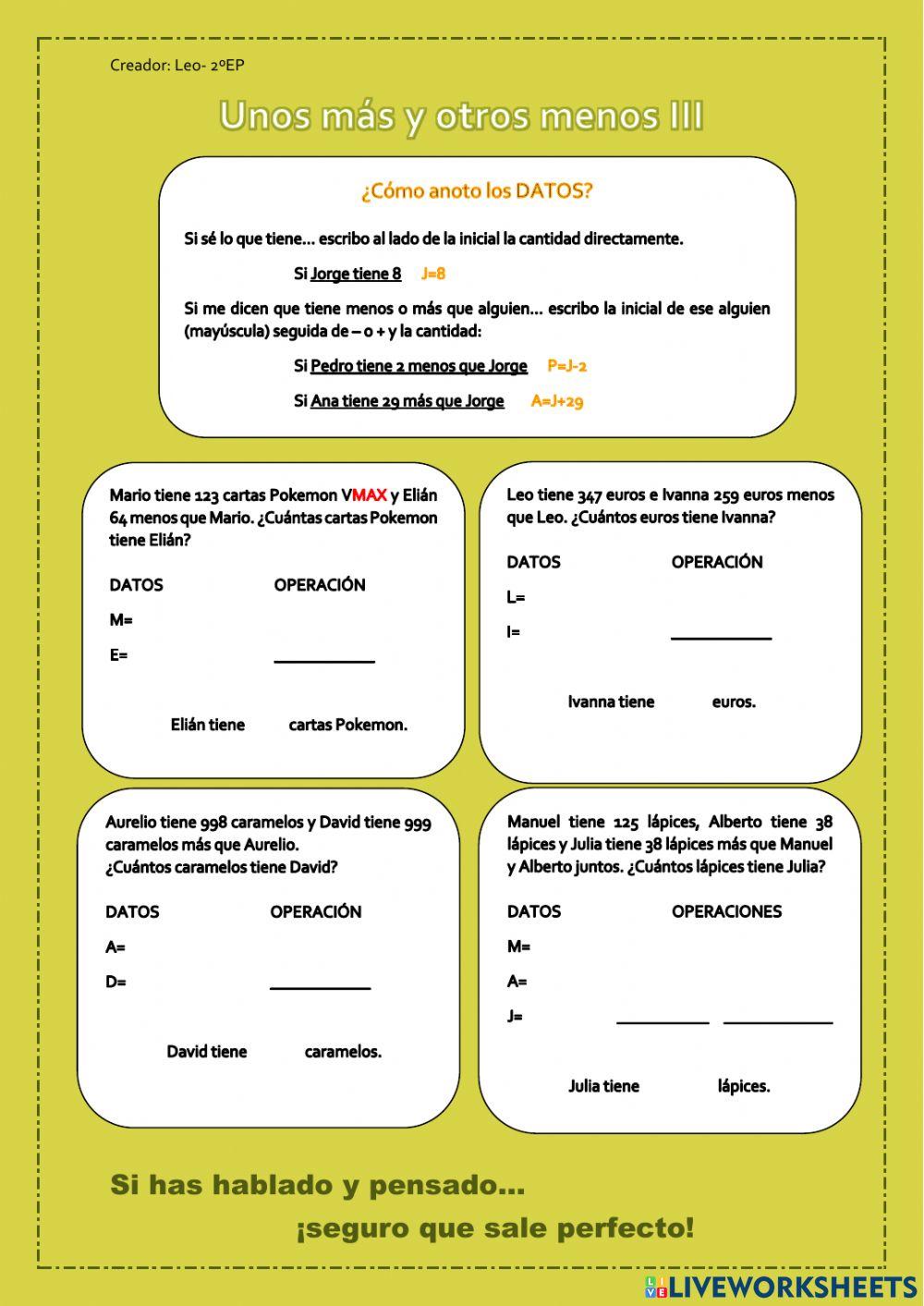 Unos más y otros menos