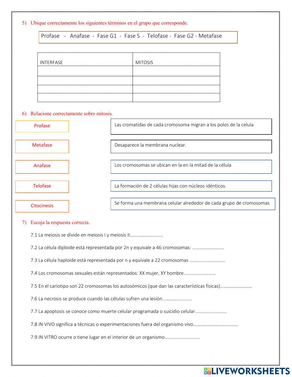 Evaluacion de biologia 2do bgu
