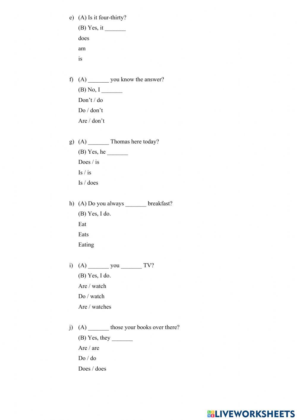 Short Answers Short Answers