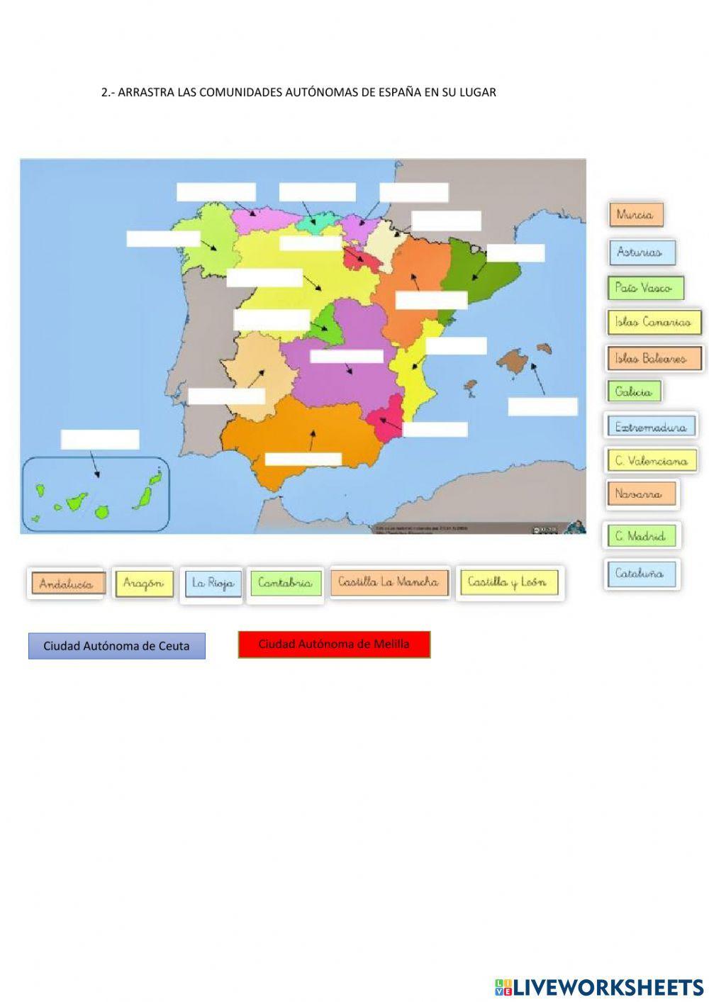 Comunidades autónomas y capitales