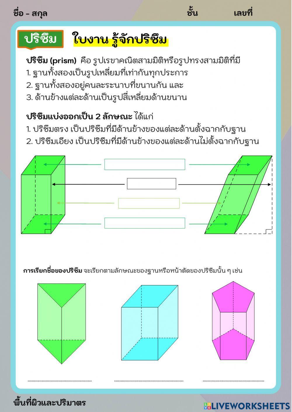 รู้จักปริซึม