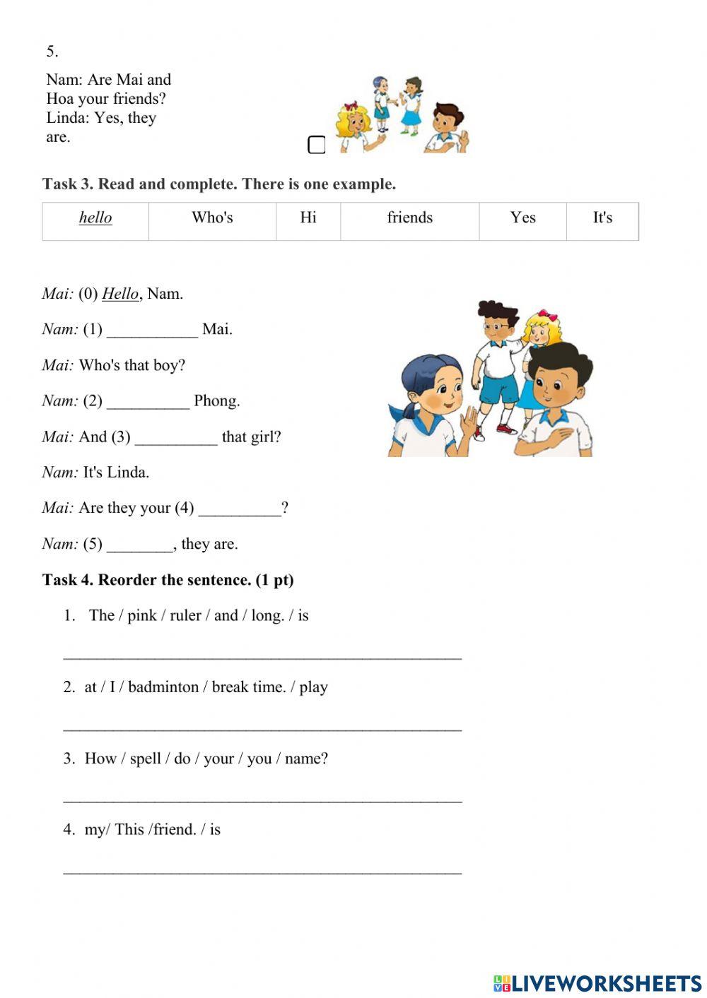 Đề số 6 - đề thi hk 1 - grade 3