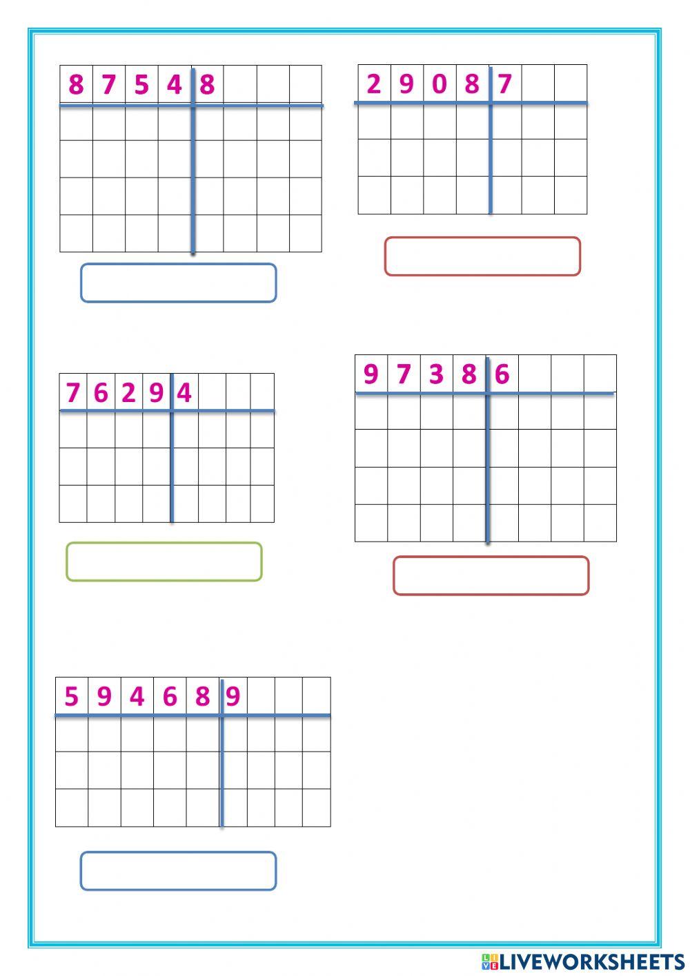 La división de números naturales