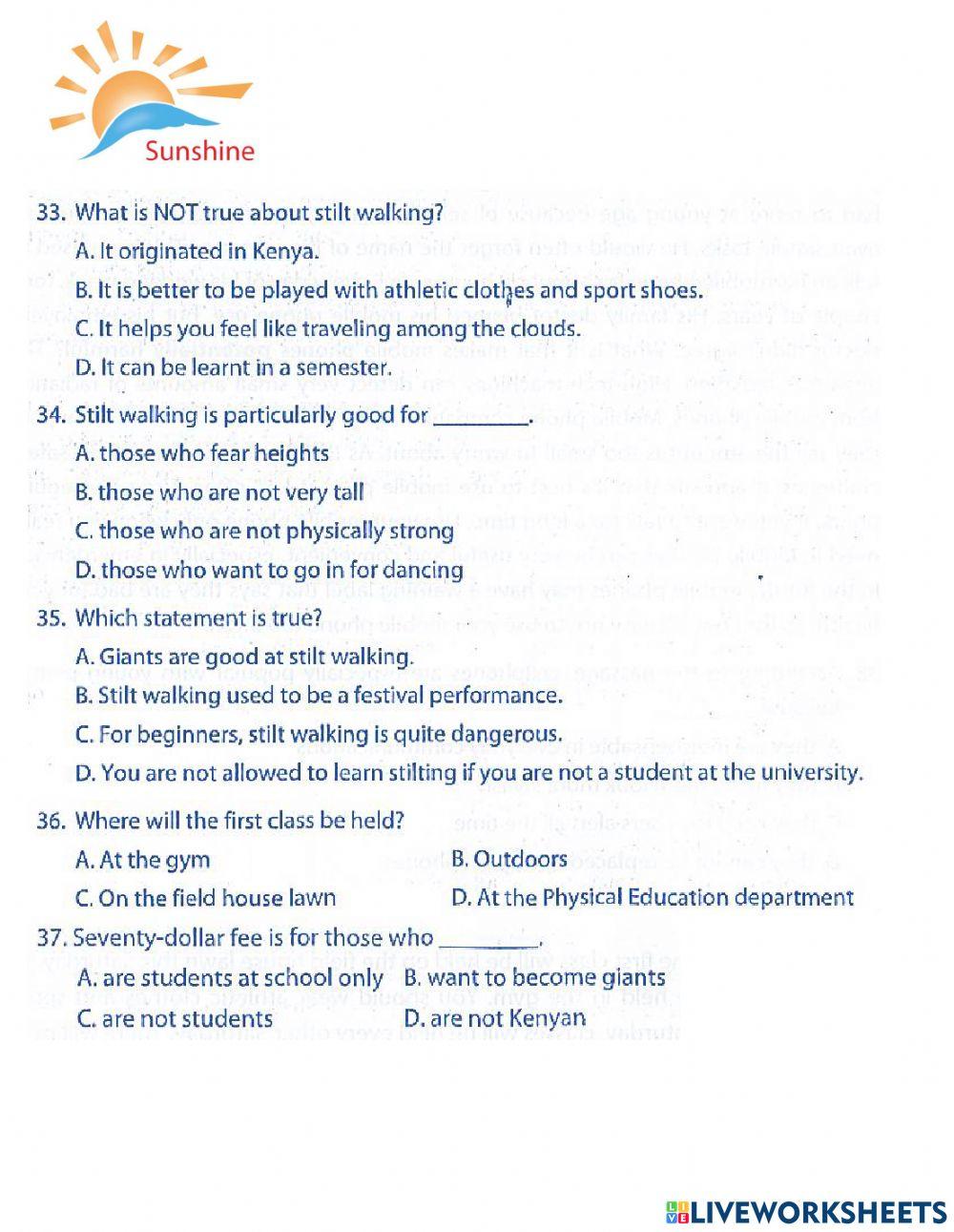 THPT - Practice test 4
