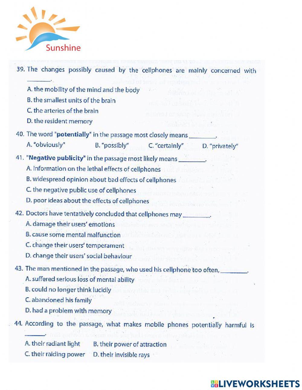 THPT - Practice test 4