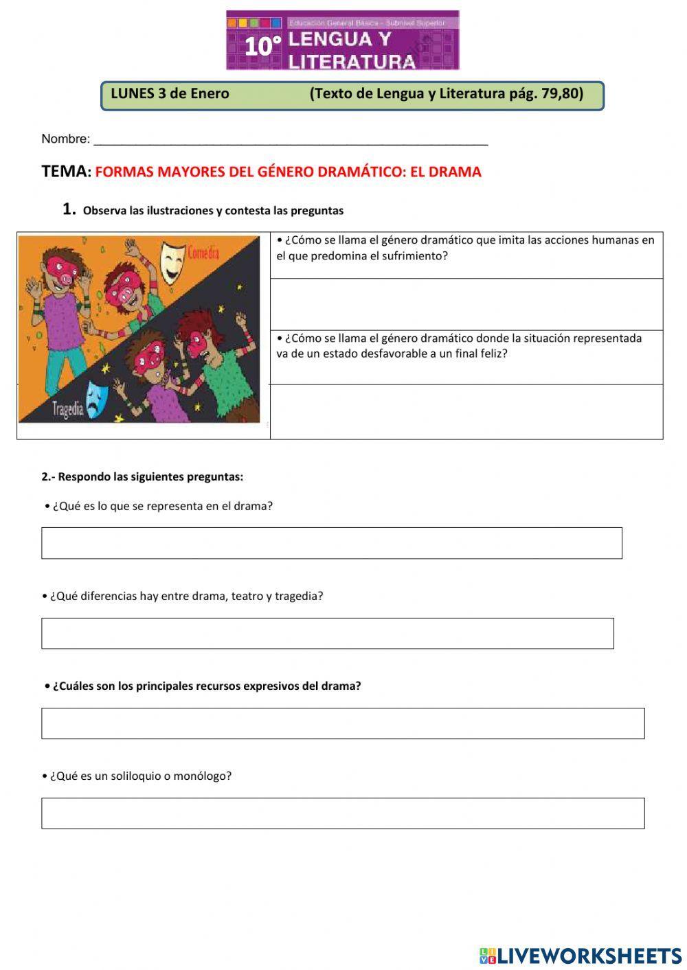 Género dramático: el drama