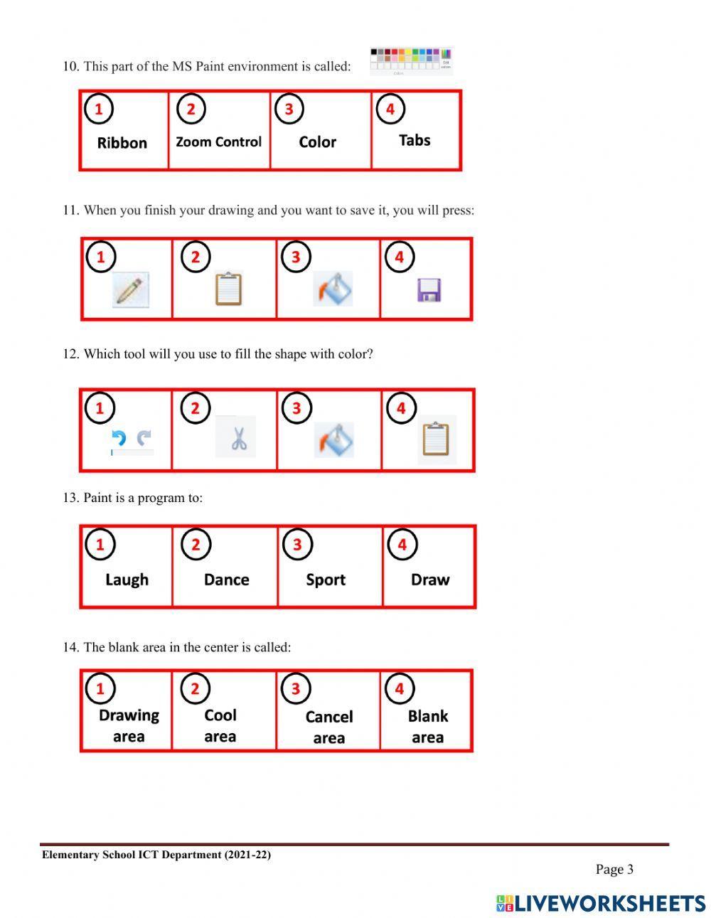 Drawing on the computer with paint